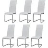 Image de vidaXL 6X Chaise de Salle à Manger Cantilever Gris Chaise à Manger Cuisine