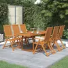 Image de vidaXL Ensemble à manger d'extérieur 7 pcs Bois d'acacia solide 150-200 cm