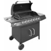 Image de vidaXL Barbecue à gaz 6 + 1 zone de cuisson Noir