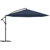 Image de vidaXL Parasol de Jardin en Porte-à-Faux, Pare-Soleil de Patio, Abri de Soleil, Parasol Suspendu avec Manivelle Terrasse Extérieur, 3,5 m Bleu