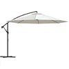 Image de vidaXL Parasol de Jardin en Porte-à-Faux, Pare-Soleil de Patio, Abri de Soleil, Parasol Suspendu avec Manivelle Terrasse Extérieur, 3,5 m Blanc Sable