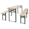Image de vidaXL Ensemble de Table et Banc de Brasserie Pliable 3pcs Bois Meuble de Jardin