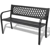 Image de vidaXL Banc de Jardin 118 cm Acier Noir