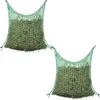 Image de vidaXL Filet à Foin 2 pcs Rectangulaire 0,9x1,5 m PP Filet à d'alimentation pour Cheveux