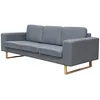 Image de Canapé avec 3 places tissu gris clair