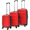 Image de vidaXL Valise rigide 3 pièces Rouge 45,5/55/66 cm