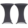 Image de vidaXL Housse de Table Extensible pour Mariage Banquet 80 cm 2 pcs Anthracite