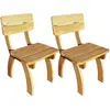 Image de vidaXL Chaises de jardin lot de 2 Pinède imprégnée