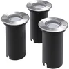 Image de vidaXL 3x Lampes LED Encastrable au Sol d'Extérieur Rond Piscine Jardin Allée