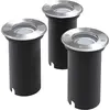 Image de vidaXL Lampes au sol à LED d'extérieur 3 pcs rond