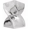 Image de vidaXL Table auxiliaire/Tabouret de Salon Forme torsadée Aluminium Argenté