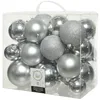 Image de Decoris 72207 Boîte de 26 Boules Argenté