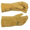 Image de WELDAS Gant de soudeur 10-2000 cuir fendu de vache Taille : L(9) brun Contenu : 5 paires EN388/407/12477 Approuvé Tüv
