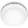 Image de Plafonnier LED contemporain - PHILIPS - Cinnabar Rond 17W 2700K - Abat-jour synthétique blanc