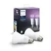 Image de PHILIPS HUE Pack de 2 ampoules White & Color Ambiance - 10 W - E27 - Bluetooth en occasion ou reconditionné