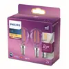 Image de Philips ampoule LED E14 4,3 W P45 fil 2 700 K x2