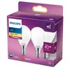 Image de Lot 2 ampoules E14 (SES) standard 470lm 4.3W = 40W IP20 blanc chaud Philips