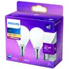 Image de Philips ampoule goutte LED E14 4,3W 2700K opale x2