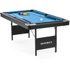 Image de Table de Billard - 6ft (193x109x81cm) - Buckshot Atlanta - Pliable - avec Accessoires - Vec Pieds pliants en métal - Bleu