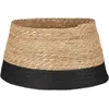 Image de House of Seasons Jupe de Sapin de Noël Ø50 x H26 cm - Cache Pied en Jonc de Mer - Noir