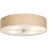 Image de Qazqa drum - Plafonnier avec Abat-Jour - 4 lumière - Ø 500 mm - Beige - Moderne, Rustique - éclairage intérieur - Salon I Chambre