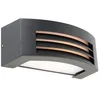 Image de Qazqa hurricane - Applique murale - 1 lumière - L 287 mm - Gris foncé - Moderne - éclairage extérieur