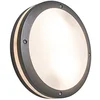 Image de Qazqa glow - Applique et plafonnier - 2 lumière - Ø 300 mm - Gris foncé - Moderne - éclairage extérieur