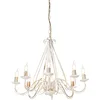 Image de Qazqa giuseppe - Lustre italien - 8 lumière - Ø 600 mm - Crème - Classique/Antique, Rustique - éclairage intérieur - Salon