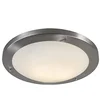 Image de Qazqa yuma - Plafonnier - 2 lumière - Ø 410 mm - Acier - Design, Moderne - éclairage extérieur - Salle de bains