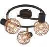 Image de Qazqa mesh - Spot plafond, plafonnier - 3 lumière - Ø 450 mm - Cuivre - Design, Moderne - éclairage intérieur - Salon I Chambre I Cuisine I Salle à manger