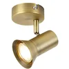 Image de Qazqa karin - Spot plafond, plafonnier - 1 lumière - L 130 mm - Bronze - Design, Moderne, Rétro - éclairage intérieur - Salon I Chambre I Cuisine I Salle à manger