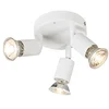 Image de Qazqa jeany - Spot plafond, plafonnier - 3 lumière - Ø 200 mm - Blanc - Moderne - éclairage intérieur - Salon I Chambre I Cuisine I Salle à manger