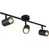 Image de Qazqa jeana - Spot plafond, plafonnier - 3 lumière - L 530 mm - Noir - Moderne - éclairage intérieur - Salon I Chambre I Cuisine I Salle à manger