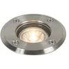 Image de Qazqa basic - Spot encastrable de sol - 1 lumière - Ø 110 mm - Acier - Moderne - éclairage extérieur