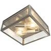Image de Qazqa rotterdam - Plafonnier - 2 lumière - L 280 mm - Acier - Moderne - éclairage extérieur - éclairage intérieur,Hall d’entrée
