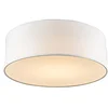 Image de Qazqa drum led - LED Plafonnier - 1 lumière - Ø 300 mm - Blanc - Moderne - éclairage intérieur - Salon I Chambre I Cuisine I Salle à manger