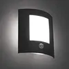 Image de Qazqa emmerald - Applique murale avec détecteur - 1 lumière - H 260 mm - Gris foncé - Moderne - éclairage extérieur