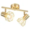Image de Qazqa mosh - Spot plafond, plafonnier - 2 lumière - L 34 mm - Laiton - Moderne - éclairage intérieur - Salon I Chambre I Cuisine I Salle à manger