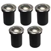 Image de Qazqa delux - Spot encastrable de sol - 5 pièces - Ø 130 mm - Acier - Moderne - éclairage extérieur