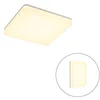 Image de Qazqa platar - LED Plafonnier - 1 lumière - L 278 mm - Blanc - Moderne - éclairage extérieur - Salle de bains