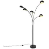 Image de Qazqa sixties fl - Lampe sur pied bras articulé - 5 lumière - H 1980 mm - Noir - Design - éclairage intérieur - Salon
