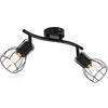 Image de Qazqa botu - Plafonnier - 2 lumière - L 47 cm - Noir - Moderne - éclairage intérieur - Salon I Chambre I Cuisine I Salle à manger