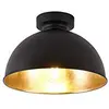 Image de Qazqa magnax - Plafonnier - 1 lumière - Ø 28 cm - Noir - Rustique - éclairage intérieur - Salon I Chambre I Cuisine I Salle à manger