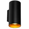 Image de Qazqa sab - Applique murale - 2 lumière - L 9.6 cm - Noir - Design - éclairage intérieur - Salon I Chambre I Cuisine I Salle à manger