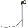 Image de Qazqa basic - Spot sur piquet - 1 lumière - L 9 cm - Noir - Moderne - éclairage extérieur