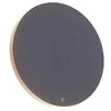 Image de Qazqa skyf - LED Applique murale - 1 lumière - Ø 16.5 cm - Gris foncé - Moderne, Design - éclairage extérieur - Salle de bains