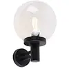 Image de Qazqa sfera - Applique murale - 1 lumière - L 230 mm - Noir - Moderne - éclairage extérieur - Salle de bains