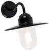 Image de Qazqa kansas - Applique murale - 1 lumière - Ø 29.4 cm - Noir - Moderne - éclairage extérieur - Salle de bains