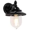 Image de Qazqa oxford - Applique murale - 1 lumière - Ø 15.1 cm - Noir - Moderne - éclairage extérieur - Garage/cellier