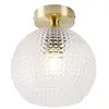 Image de Qazqa sphere - Plafonnier - 1 lumière - Ø 200 mm - Doré/Laiton - Art Deco - éclairage intérieur - Salon I Chambre I Cuisine I Salle à manger